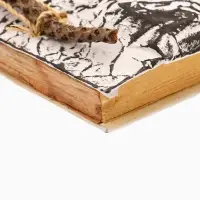 Блокнотик плетеный, 48 листов, 14х18х2 см, цв. чёрно-белый