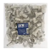 Штуцер ZEIN, 1/2" х 14 мм, внутренняя резьба, никелированная латунь, фасовка 100 шт.