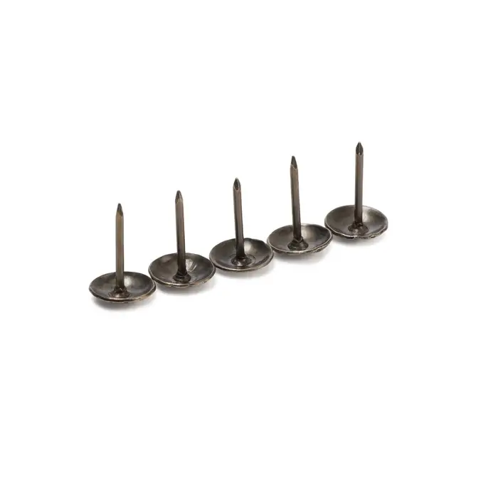 Гвозди ТУНДРА, декоративные, обивочные, фактурные, 11&times;16 мм, бронза, фасовка 50 шт.