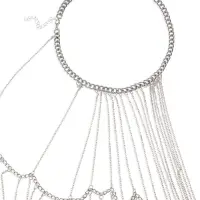 Бодичейн через плечо &laquo;Цепочка&raquo;, цвет серебро
