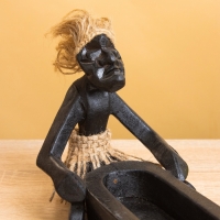 Сувенир &laquo;Абориген с корытом&raquo;, 30&times;10&times;13 +-/- 1 см, дерево