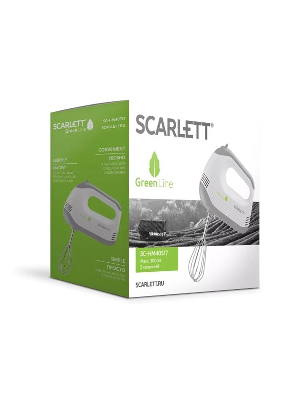 Электрический миксер ручной с насадками SC-HM40S17