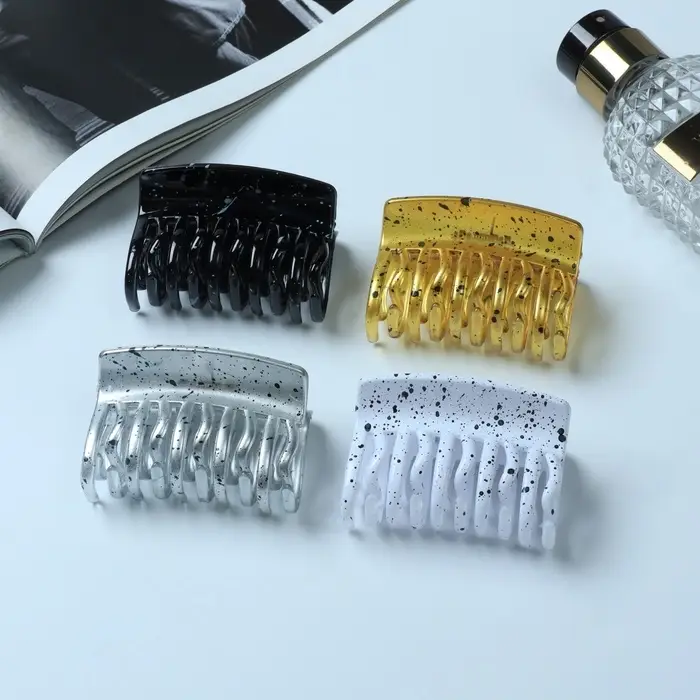 Крабик для волос &laquo;Пелагея&raquo;, прямой зубья, 6.5 см, МИКС