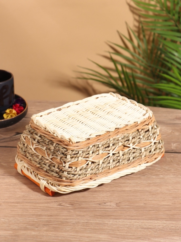 Корзина плетеная 23x17x9 см, ротанг