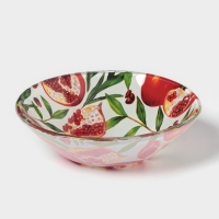 Салатник Доляна &laquo;Гранат&raquo;, d=11,5 см, стекло, рисунок