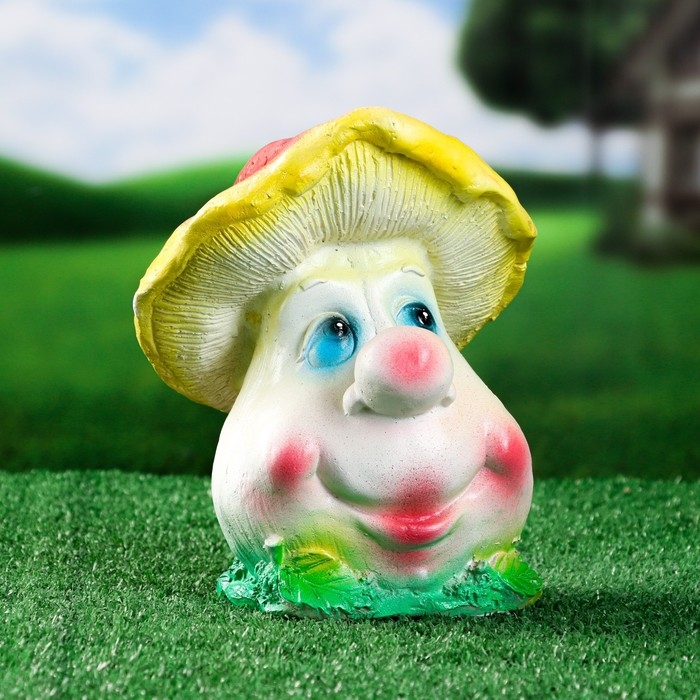 Садовая фигура "Гриб с лицом" 23см