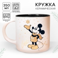Кружка керамическая новогодняя &laquo;Winter wishes&raquo; Микки Маус, 350 мл