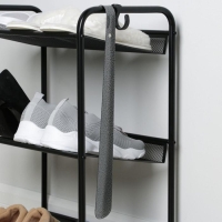 Ложка для обуви Доляна, с крючком, 42&times;4 см, покрытие антик серебро