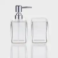 Набор для ванной "Эко" 3 предмета (дозатор, стакан, мыльница)