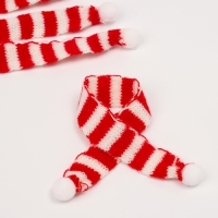 Шарфик для игрушек вязаный &laquo;Зимний вечер&raquo;, набор 5 шт., размер 1шт. &mdash; 27 &times; 2 см