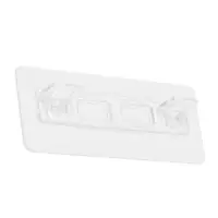 Полкодержатель с клейкой поверхностью ТУНДРА, 120&times;50&times;19 мм, двойной, прозрачный