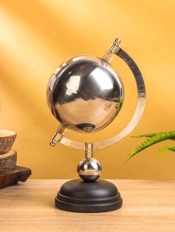 Глобус сувенирный "Жемчуг" 12,5х15х25,5 см, стекло, дерево