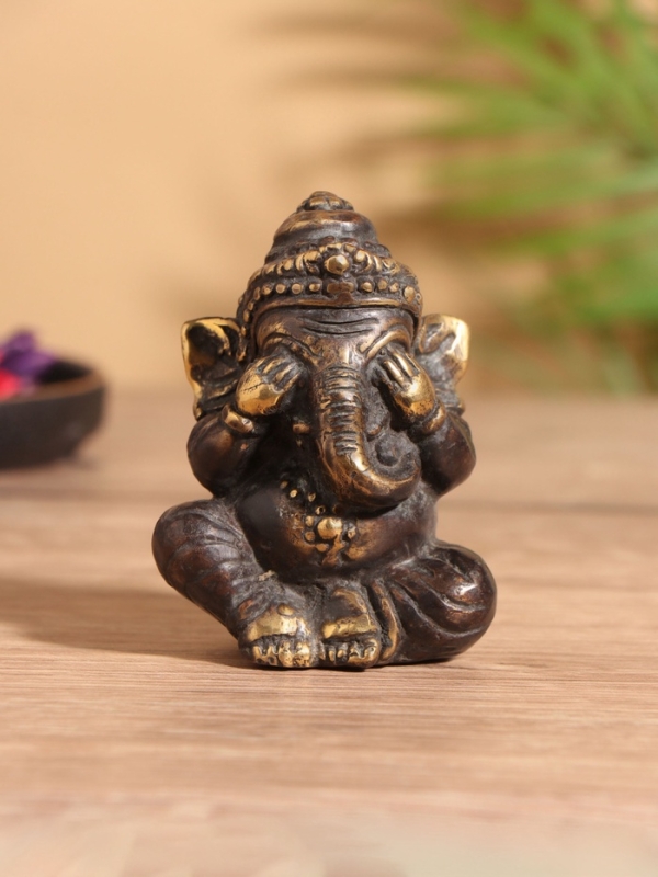 Сувенир бронза "Ганеша" 6х5х8 см