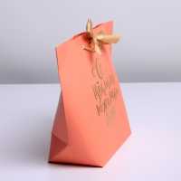 Пакет подарочный, упаковка, &laquo;С тёплыми пожеланиями&raquo;, 19 х 20 х 9 см