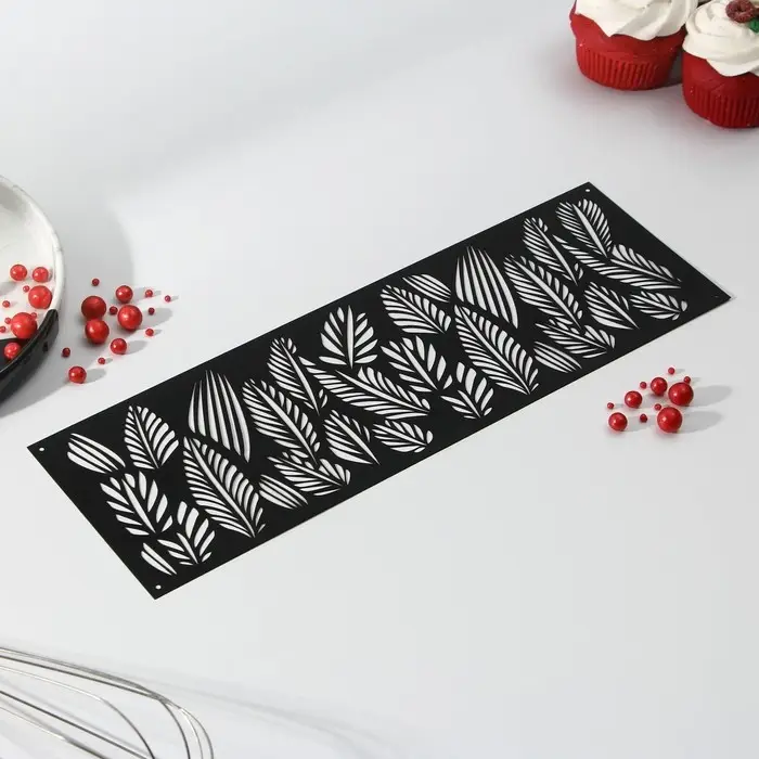 Трафарет для торта &laquo;Листья&raquo;, 32&times;10 см