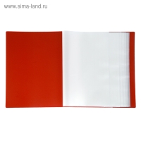 Папка с 100 вкладышами А4, 700 мкм, Calligrata, текстура "песок", красная