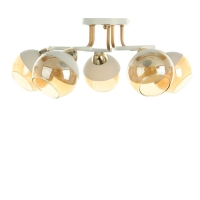 Люстра "Анден" 5хЕ27 40Вт бело-золотой 57х57х22 см