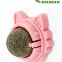 Игрушка для кошек из кошачьей мяты &laquo;Киса&raquo; на основании, 4.5&times;6&times;6 см, розовая