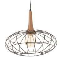 Светильник "Чикаго" 1х40Вт Е27 черный/коричневый 39х39х35(135)см