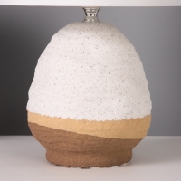 Лампа настольная "Скала" 1х40Вт Е27 бежевый/белый 20х20х32см