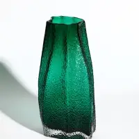 Ваза стекло настольная "Дженис" 25х12х8 см, зелёный