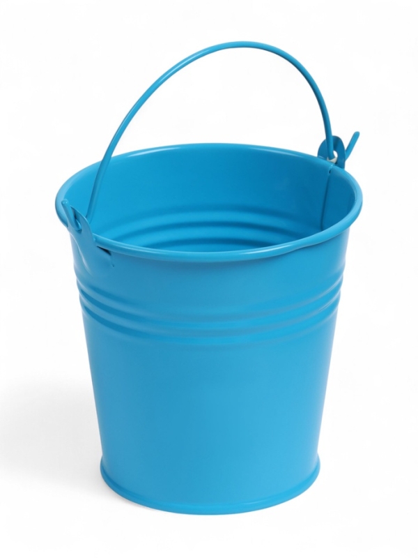 Ведерко декоративное голубое 8x8 см
