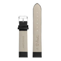 Ремешок для часов, мужской, 20 мм, запряжник 75 мм, горт 115 мм, натуральная кожа, чёрный