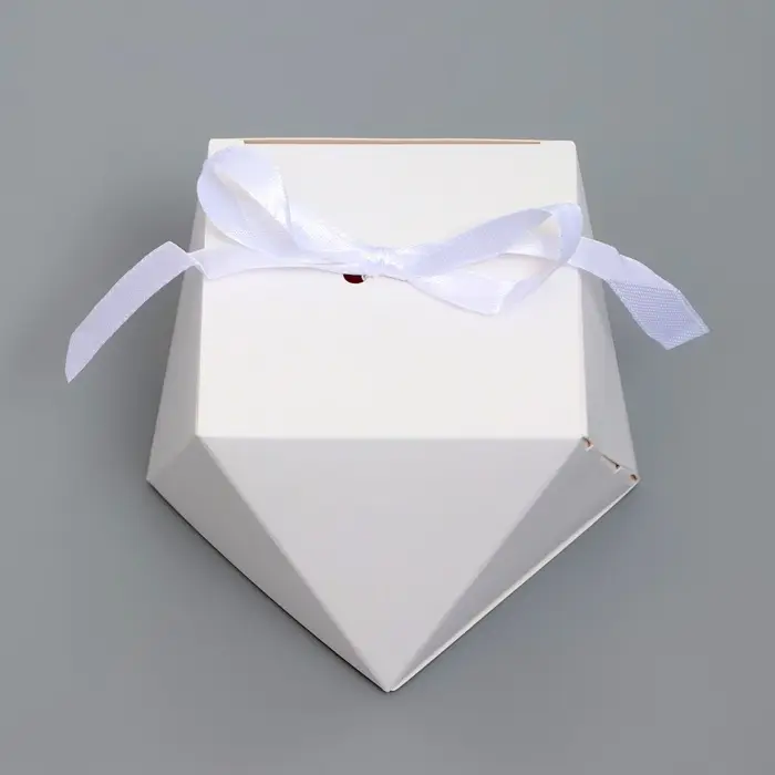 Коробка для конфеты, пирожные с лентой, 10&times;7&times;7.4 см