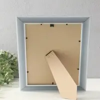 Фоторамка 21х30 см (с ножкой) "Luxe Elegance" пластик, серо-голубой, (пластик экран)