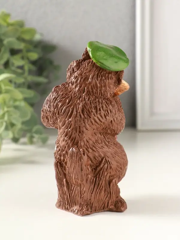 Фигурка гипс &laquo;Медведь с балалайкой&raquo;, 12&times;7 см, коричневый