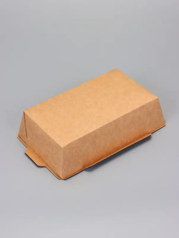 Контейнер с плоской крышкой, черный, 0,8 л, 19 х 13 х 5,5 см