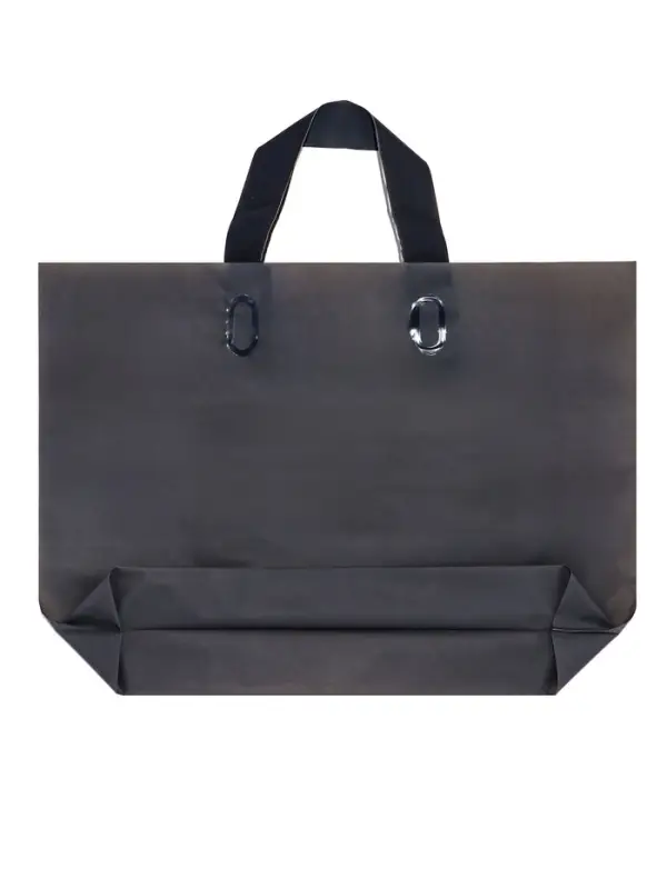 Пакет с петлевой ручкой черный 35 х 25 х 8 см 80 мкм