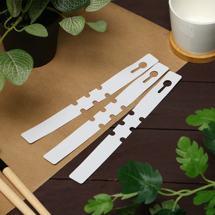 Бирки садовые для маркировки, 27 &times; 2 см, набор 20 шт., пластик, МИКС, Greengo