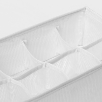 Органайзер для хранения белья LaDо́m, 8 ячеек, 28&times;16&times;10 см, цвет белый