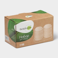 Набор фарфоровый для специй на деревянной подставке BellaTenero &laquo;Герда&raquo;, 2 предмета: солонка 85 мл, перечница 85 мл, цвет белый