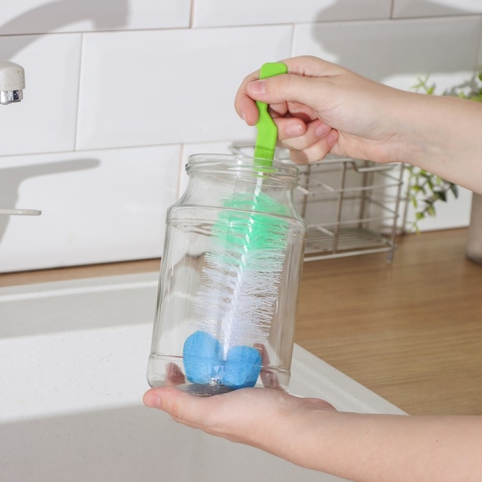 Набор ёршиков для посуды Доляна, 2 шт: 25&times;6 см, 12&times;2 см, цвет МИКС