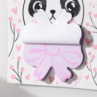 Магнит с блоком для записей "Панда с бантом" 12,5х15,7 см