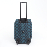 Сумка дорожная на колёсах, отдел на молнии, наружный карман, цвет серый