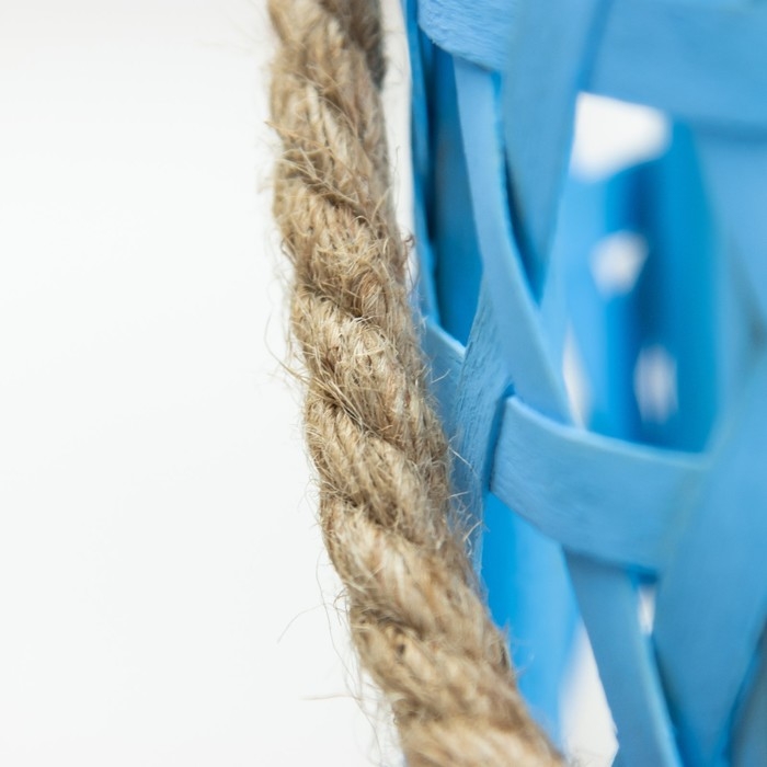 Настольная лампа "Асура" Е27 15Вт голубой 16х16х51 см RISALUX