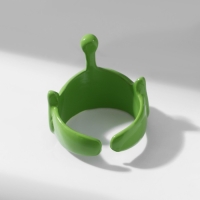 Кольцо &laquo;Монстрик&raquo; с антенной, цвет зелёный, безразмерное