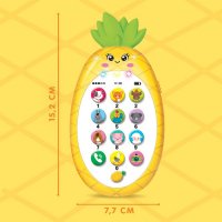 Музыкальный телефон &laquo;Ананасик&raquo;, свет, звук, цвет жёлтый