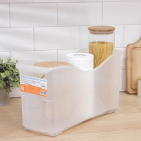 Контейнер для хранения хозяйственный на колёсиках, 10 л, 46&times;16&times;23,5 см, прозрачный