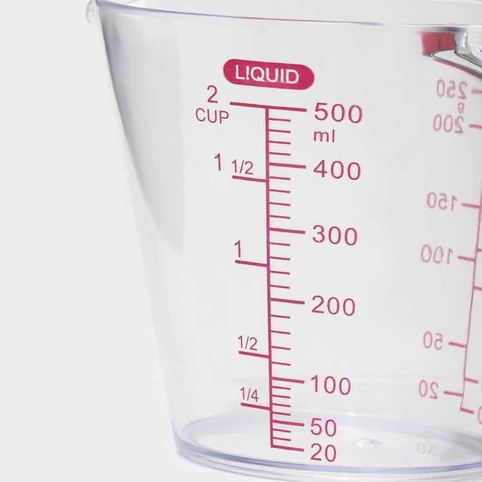 Стакан мерный, 500 мл, 16&times;9,7&times;11 см, цвет прозрачный