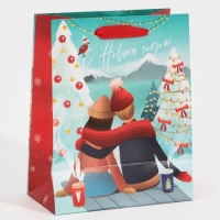 Пакет подарочный новогодний ламинированный &laquo;Любовь&raquo;, MS 18 х 23 х 10 см, Новый год