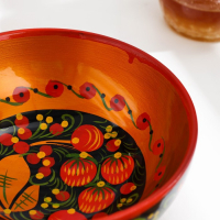 Салатник, средний, 14&times;7,5 см, хохлома