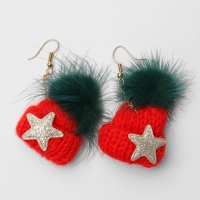 Новый год! Серьги &laquo;Шапочки&raquo; мягкие, цвет красно-зелёный