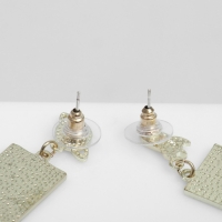 Серьги эмаль &laquo;Космос&raquo; и коты, цвет бело-синий в золоте