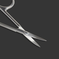 Ножницы маникюрные &laquo;Premium&raquo;, для кутикулы, загнутые, узкие, 10 см, на блистере, цвет серебристый