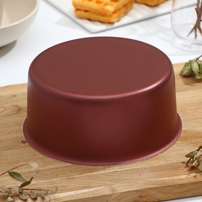 Форма для кулича &laquo;Забава&raquo;, d=18 см, антипригарное покрытие, цвет бордовый