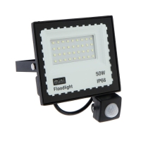 Прожектор светодиодный, 50 Вт, 4000 Лм, 6500К, Датчик движения, IP66
